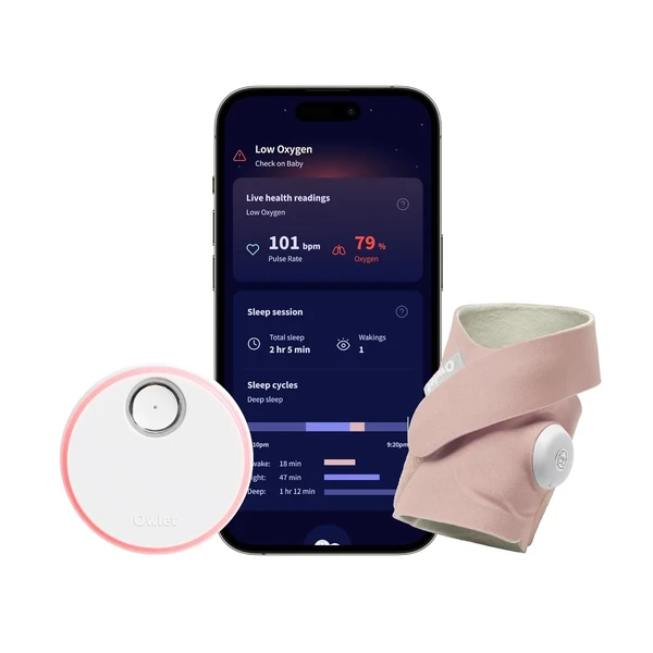 Розумний носок для немовлят Owlet Dream Sock Rose