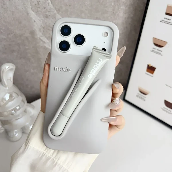 Чохол з помадою Gadgets Rhode Fall Lip Case Gray для iPhone 17 Pro